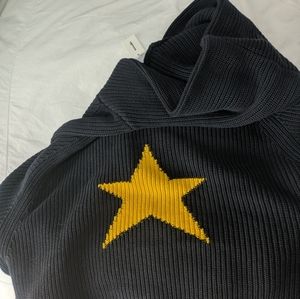 Vwoollo navy knit hoodie nwt xl